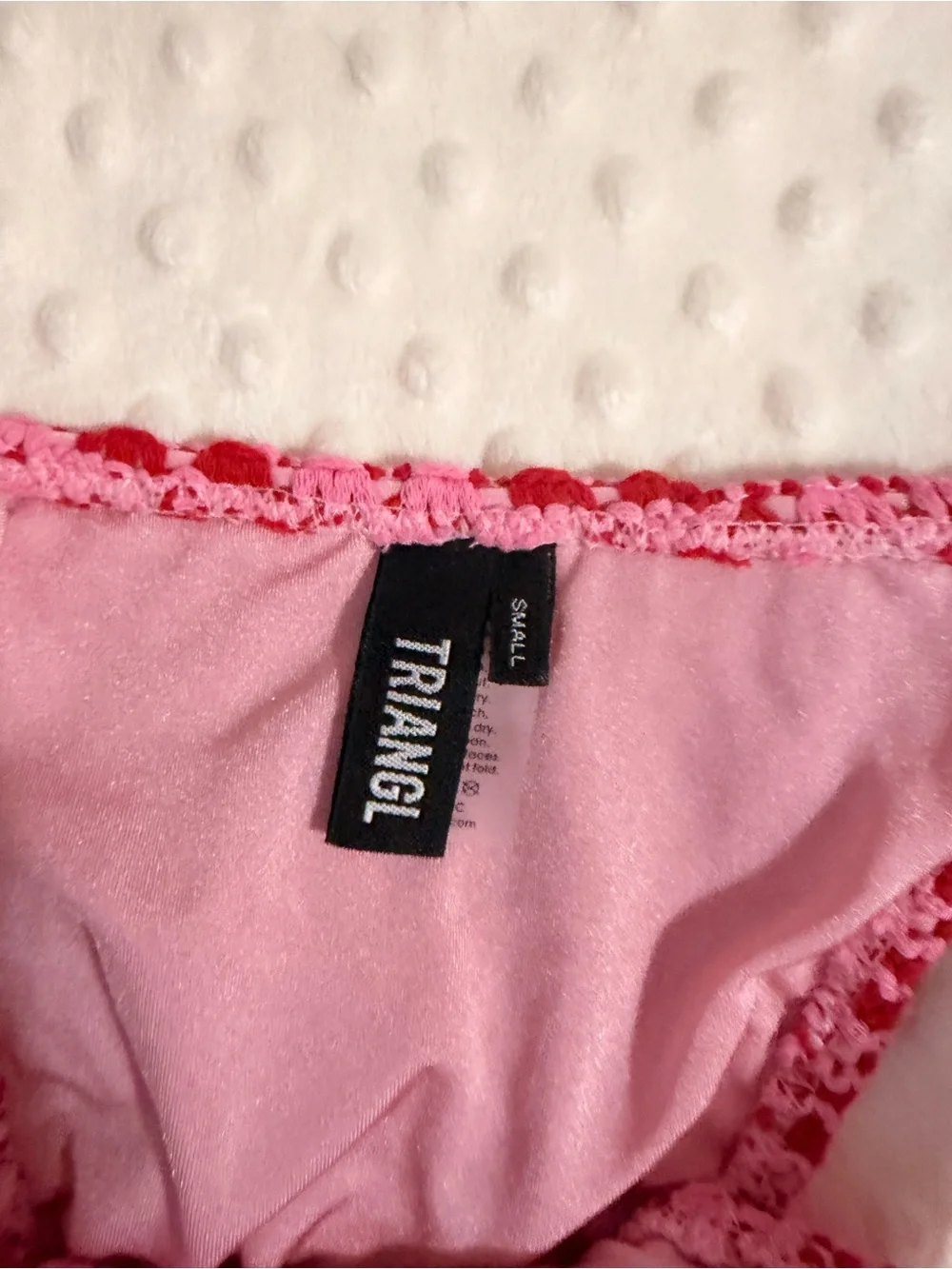 triangl swimwear Pink Crochet Tie-Side Bikini Bottom